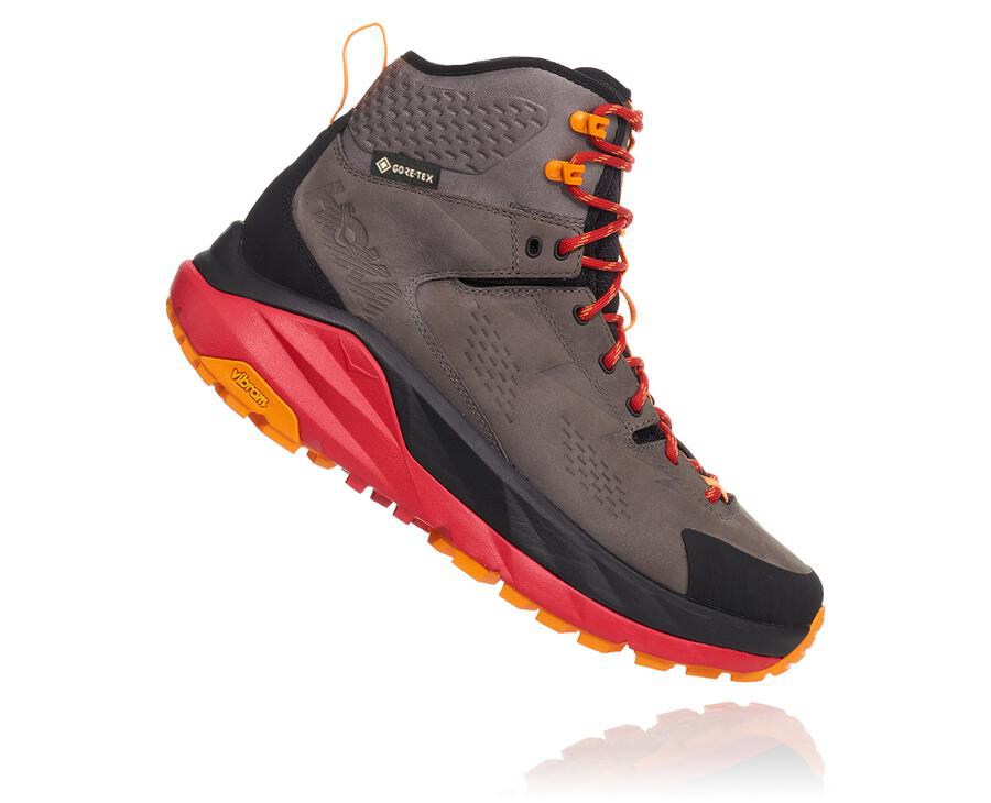 Hoka One One Mens Hiking Boots - Kaha GORE-TEX - Brown/Black - RMWS92508